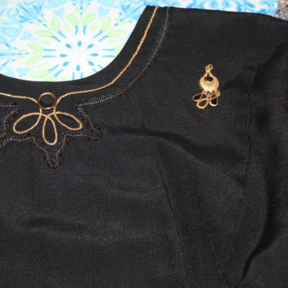 Vintage Black Pencil Dress - Picture 4 of 13